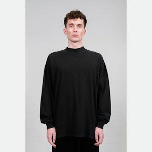 FAVELA Long Sleeve Shirt • Vintage Black • Small • Oversized Fit • deadstock